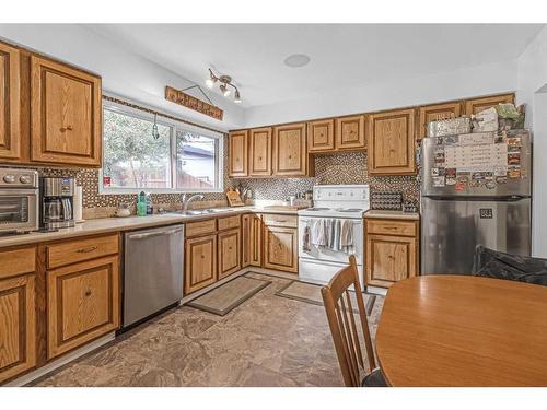 97 Fielding Drive Se, Calgary, AB - Indoor Photo Showing Kitchen With Double Sink