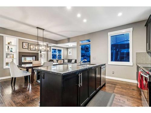 217 Rainbow Falls Glen, Chestermere, AB - Indoor Photo Showing Kitchen With Upgraded Kitchen