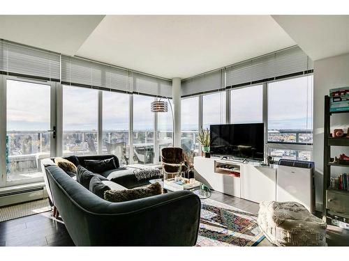 1702-1500 7 Street Sw, Calgary, AB - Indoor Photo Showing Living Room