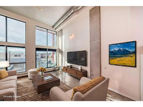 216-535 8 Avenue Se, Calgary, AB - Indoor Photo Showing Living Room