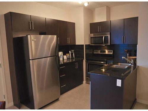 1407-325 3 Street Se, Calgary, AB - Indoor Photo Showing Kitchen With Double Sink