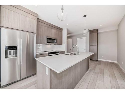 3213-111 Wolf Creek Drive Se, Calgary, AB - Indoor Photo Showing Kitchen With Upgraded Kitchen