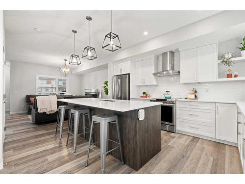 508 Harvest Grove Ne, Calgary, AB - Indoor Photo Showing Kitchen With Upgraded Kitchen