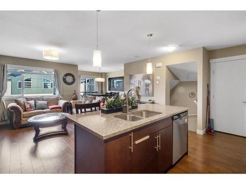 535 Redstone View Ne, Calgary, AB - Indoor Photo Showing Kitchen With Double Sink