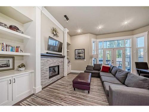 1826 32 Avenue Sw, Calgary, AB - Indoor Photo Showing Living Room With Fireplace