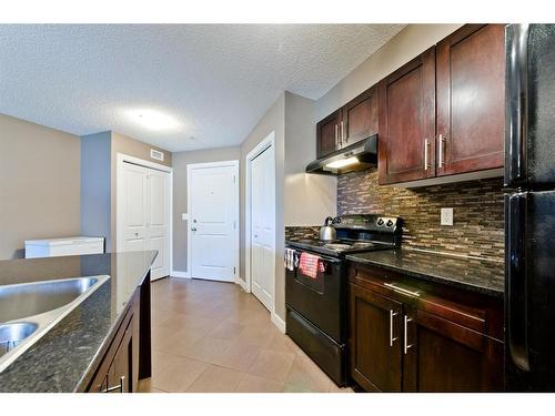 313-195 Kincora Glen Road Nw, Calgary, AB - Indoor Photo Showing Kitchen With Double Sink