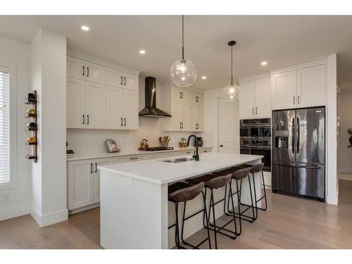 55 Walcrest View Se, Calgary, AB - Indoor Photo Showing Kitchen With Double Sink With Upgraded Kitchen