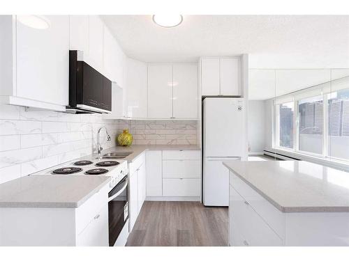 404-316 1 Avenue Ne, Calgary, AB - Indoor Photo Showing Kitchen With Double Sink