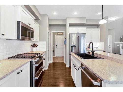 264 Brightonwoods Gardens Se, Calgary, AB - Indoor Photo Showing Kitchen With Double Sink With Upgraded Kitchen