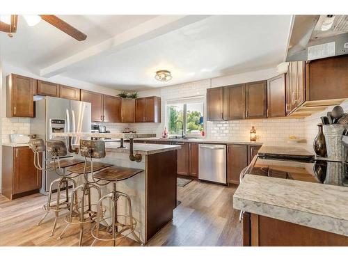 71067 Township Road 38-0, Rural Clearwater County, AB - Indoor Photo Showing Kitchen With Stainless Steel Kitchen With Upgraded Kitchen