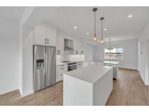 636 Dawson Drive, Chestermere, AB - Indoor Photo Showing Kitchen With Stainless Steel Kitchen With Upgraded Kitchen