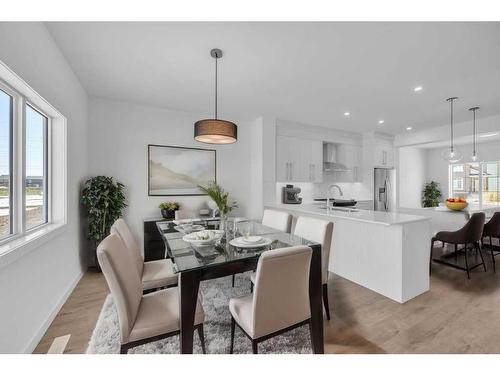 636 Dawson Drive, Chestermere, AB - Indoor Photo Showing Dining Room