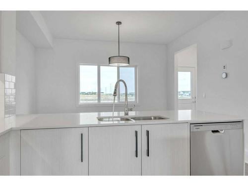 636 Dawson Drive, Chestermere, AB - Indoor Photo Showing Kitchen With Double Sink