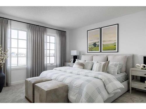 221 Heirloom Way Se, Calgary, AB - Indoor Photo Showing Bedroom