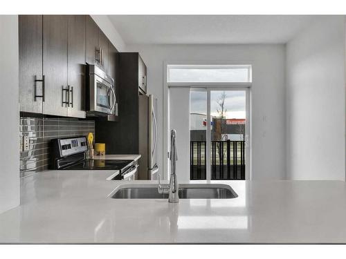 43 Walden Path Se, Calgary, AB - Indoor Photo Showing Kitchen With Double Sink With Upgraded Kitchen