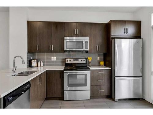 43 Walden Path Se, Calgary, AB - Indoor Photo Showing Kitchen With Double Sink With Upgraded Kitchen