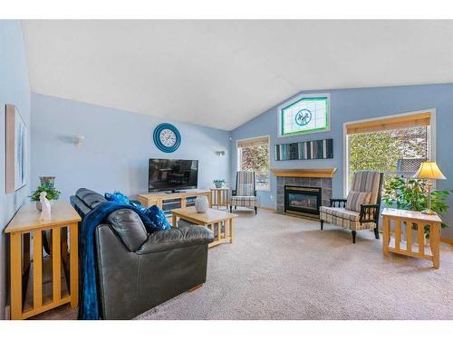 70 Harvest Oak View Ne, Calgary, AB - Indoor Photo Showing Living Room With Fireplace