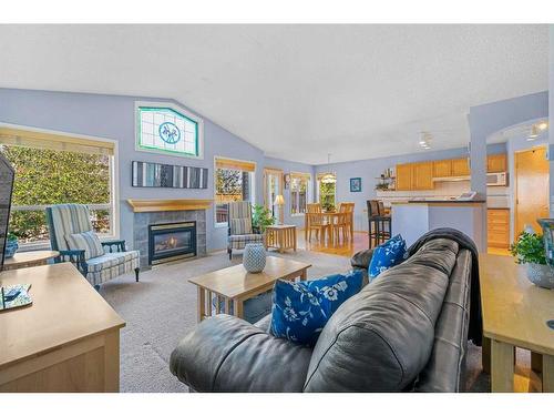 70 Harvest Oak View Ne, Calgary, AB - Indoor Photo Showing Living Room With Fireplace