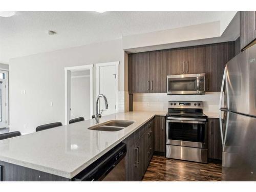 106-605 17 Avenue Nw, Calgary, AB - Indoor Photo Showing Kitchen With Stainless Steel Kitchen With Double Sink With Upgraded Kitchen