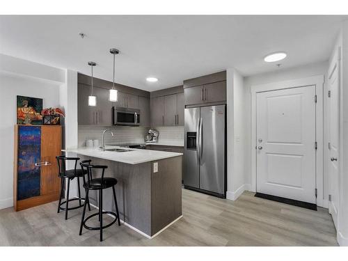 2113-302 Skyview Ranch Drive Ne, Calgary, AB - Indoor Photo Showing Kitchen With Stainless Steel Kitchen With Upgraded Kitchen