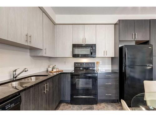 3314-99 Copperstone Park Se, Calgary, AB - Indoor Photo Showing Kitchen With Double Sink