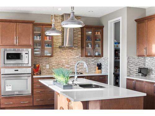 121 Cityscape Gardens Ne, Calgary, AB - Indoor Photo Showing Kitchen With Double Sink With Upgraded Kitchen