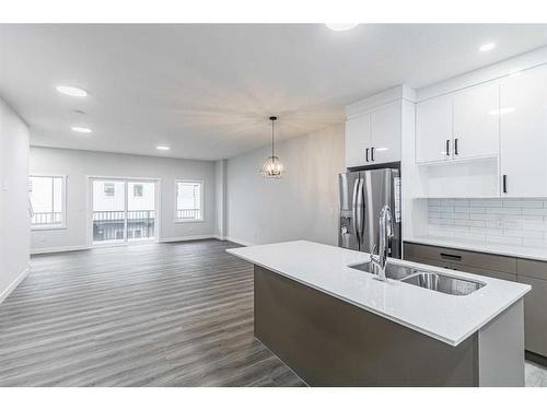 119 Corner Meadows Square Ne, Calgary, AB - Indoor Photo Showing Kitchen With Stainless Steel Kitchen With Double Sink With Upgraded Kitchen