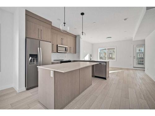 1501-280 Chelsea Road, Chestermere, AB - Indoor Photo Showing Kitchen With Stainless Steel Kitchen With Upgraded Kitchen