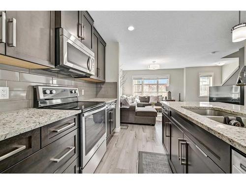 121 Evansridge Park Nw, Calgary, AB - Indoor Photo Showing Kitchen With Double Sink With Upgraded Kitchen