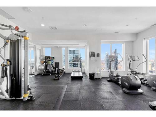 2601-901 10 Avenue Sw, Calgary, AB - Indoor Photo Showing Gym Room