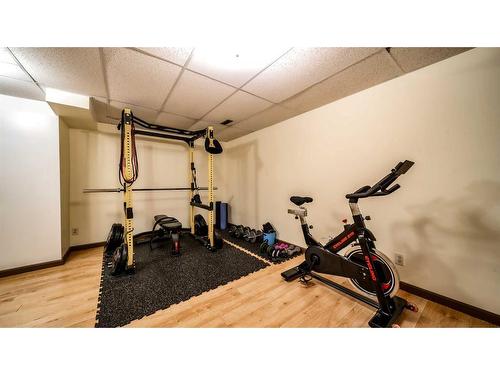 16 Abbercove Drive Se, Calgary, AB - Indoor Photo Showing Gym Room