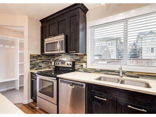 180 Auburn Meadows Boulevard Se, Calgary, AB - Indoor Photo Showing Kitchen With Stainless Steel Kitchen With Double Sink