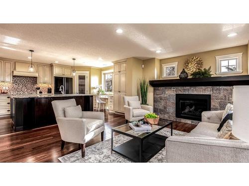 1131 Edgemont Road Nw, Calgary, AB - Indoor Photo Showing Living Room With Fireplace