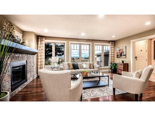 1131 Edgemont Road Nw, Calgary, AB - Indoor Photo Showing Living Room With Fireplace