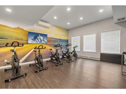 2221-76 Cornerstone Passage Ne, Calgary, AB - Indoor Photo Showing Gym Room