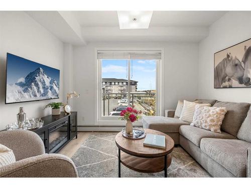 2221-76 Cornerstone Passage Ne, Calgary, AB - Indoor Photo Showing Living Room