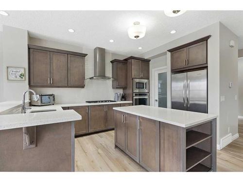 26 Marquis Heights Se, Calgary, AB - Indoor Photo Showing Kitchen With Stainless Steel Kitchen With Upgraded Kitchen