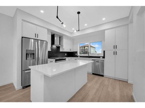 364 Hotchkiss Drive Se, Calgary, AB - Indoor Photo Showing Kitchen With Upgraded Kitchen