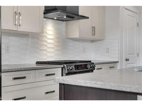 9 Marquis Link Se, Calgary, AB - Indoor Photo Showing Kitchen With Upgraded Kitchen