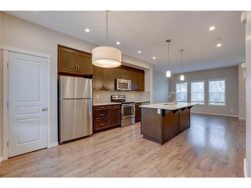 647 Mahogany Boulevard Se, Calgary, AB - Indoor Photo Showing Kitchen With Stainless Steel Kitchen With Upgraded Kitchen