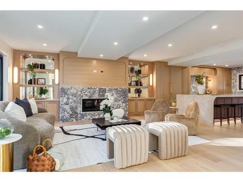 1116 Varsity Estates Drive Nw, Calgary, AB - Indoor Photo Showing Living Room With Fireplace