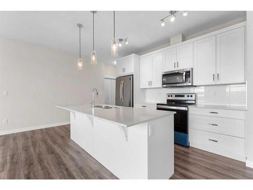 408-35 Walgrove Se, Calgary, AB - Indoor Photo Showing Kitchen With Stainless Steel Kitchen With Upgraded Kitchen