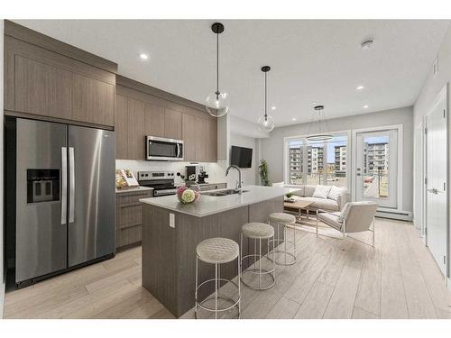 3206-60 Skyview Ranch Road Ne, Calgary, AB - Indoor Photo Showing Kitchen With Stainless Steel Kitchen With Upgraded Kitchen