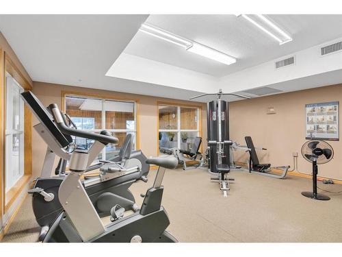 210-8535 Bonaventure Drive Se, Calgary, AB - Indoor Photo Showing Gym Room