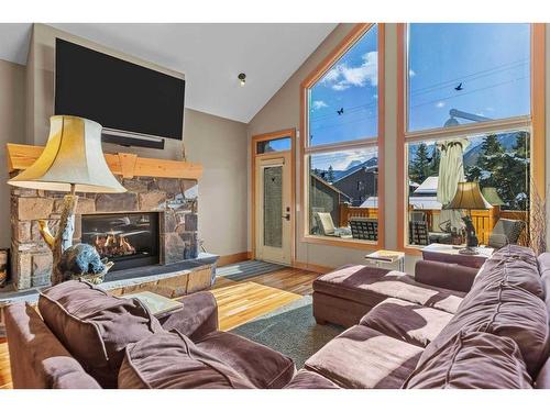 711 3Rd Street, Canmore, AB - Indoor Photo Showing Living Room With Fireplace