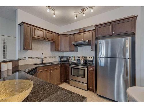 206-1800 14A Street Sw, Calgary, AB - Indoor Photo Showing Kitchen With Stainless Steel Kitchen