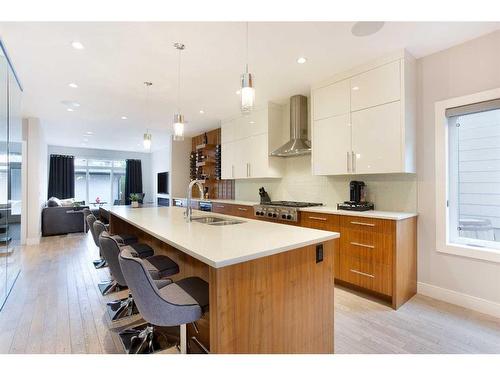 2614 21 Street Sw, Calgary, AB - Indoor Photo Showing Kitchen With Double Sink With Upgraded Kitchen