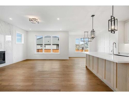 319 Legacy Mount Se, Calgary, AB - Indoor Photo Showing Living Room With Fireplace