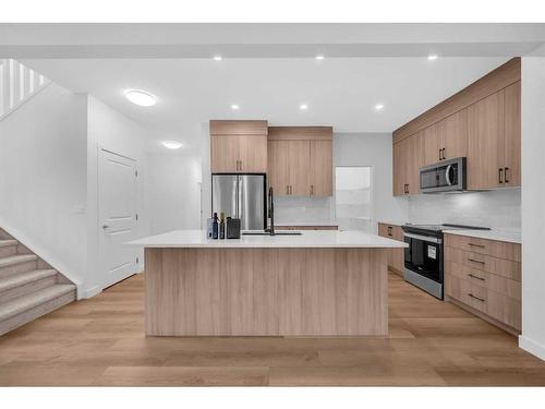 255 Baneberry Way, Airdrie, AB - Indoor Photo Showing Kitchen