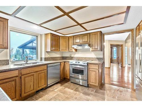 125 Shawnee Place Sw, Calgary, AB - Indoor Photo Showing Kitchen With Double Sink